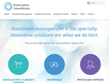 Tablet Screenshot of innovativeanesthesia.com